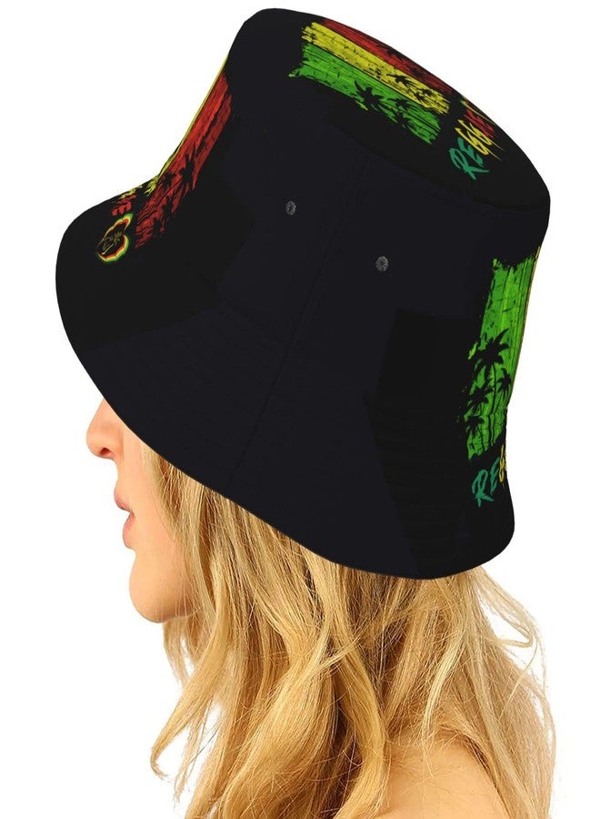 Giinly Reggae Jamaica Music Bucket Hat for Women Men Summer Sun Cap Fashion Outdoor Fisherman Hat - Image 2